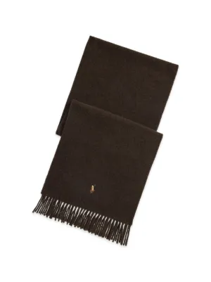 Polo Ralph Lauren Reversible Fringed Scarf | Green | FARFETCH