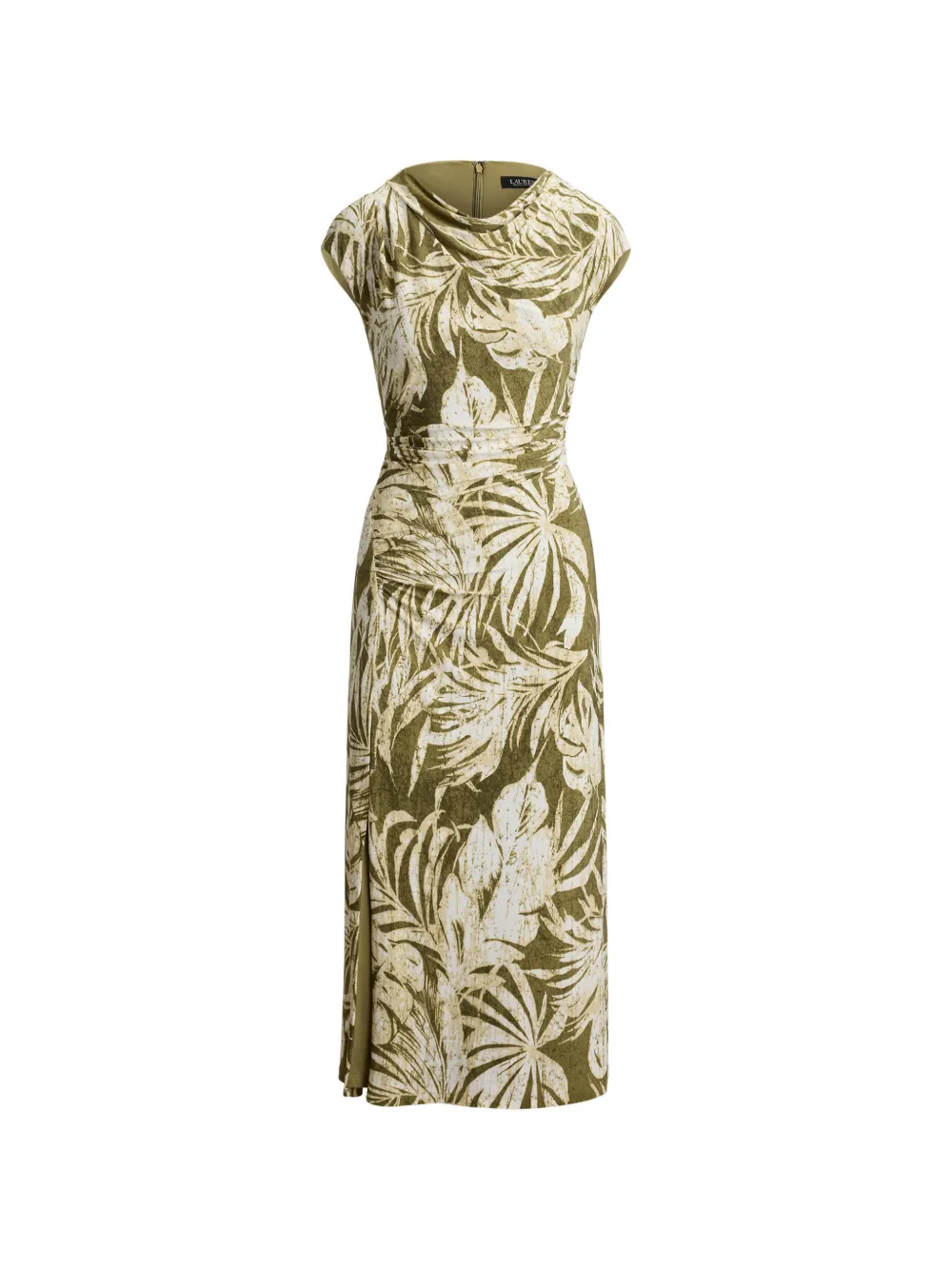 Lauren Ralph Lauren Abito midi con scollo a V - Verde