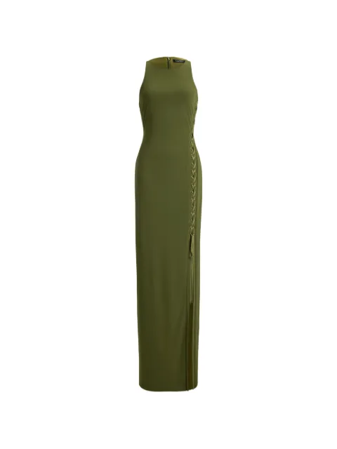 Lauren Ralph Lauren vestido largo con detalle de agujetas