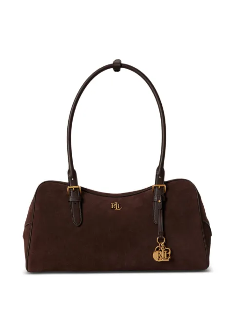 Lauren Ralph Lauren large Marcy suede zip satchel bag