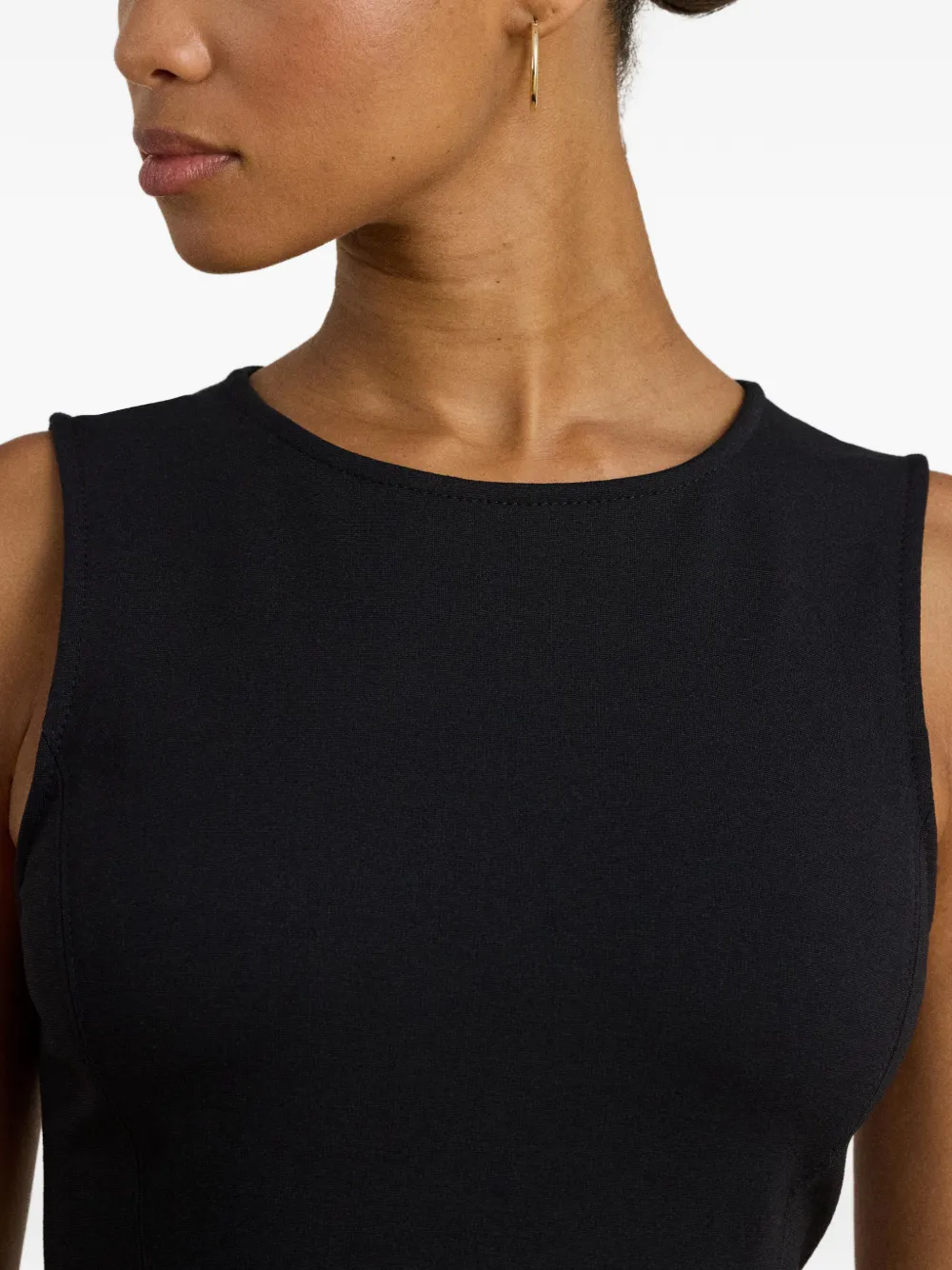 Lauren Ralph Lauren Mouwloze Ponte midi-jurk Zwart