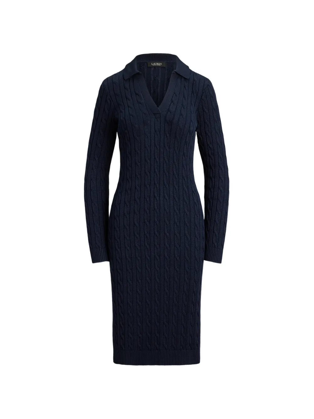 Lauren Ralph Lauren Abito midi con colletto - Blu