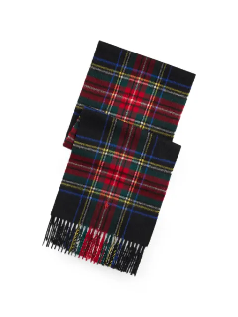 Polo Ralph Lauren plaid fringed scarf