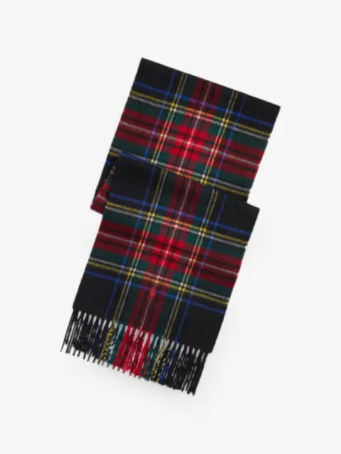 Polo Ralph Lauren plaid fringed scarf