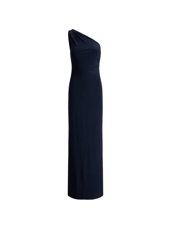 lauren ralph lauren one shoulder sheath dress Ralph Lauren Metallic Jersey Off-the-Shoulder Gown