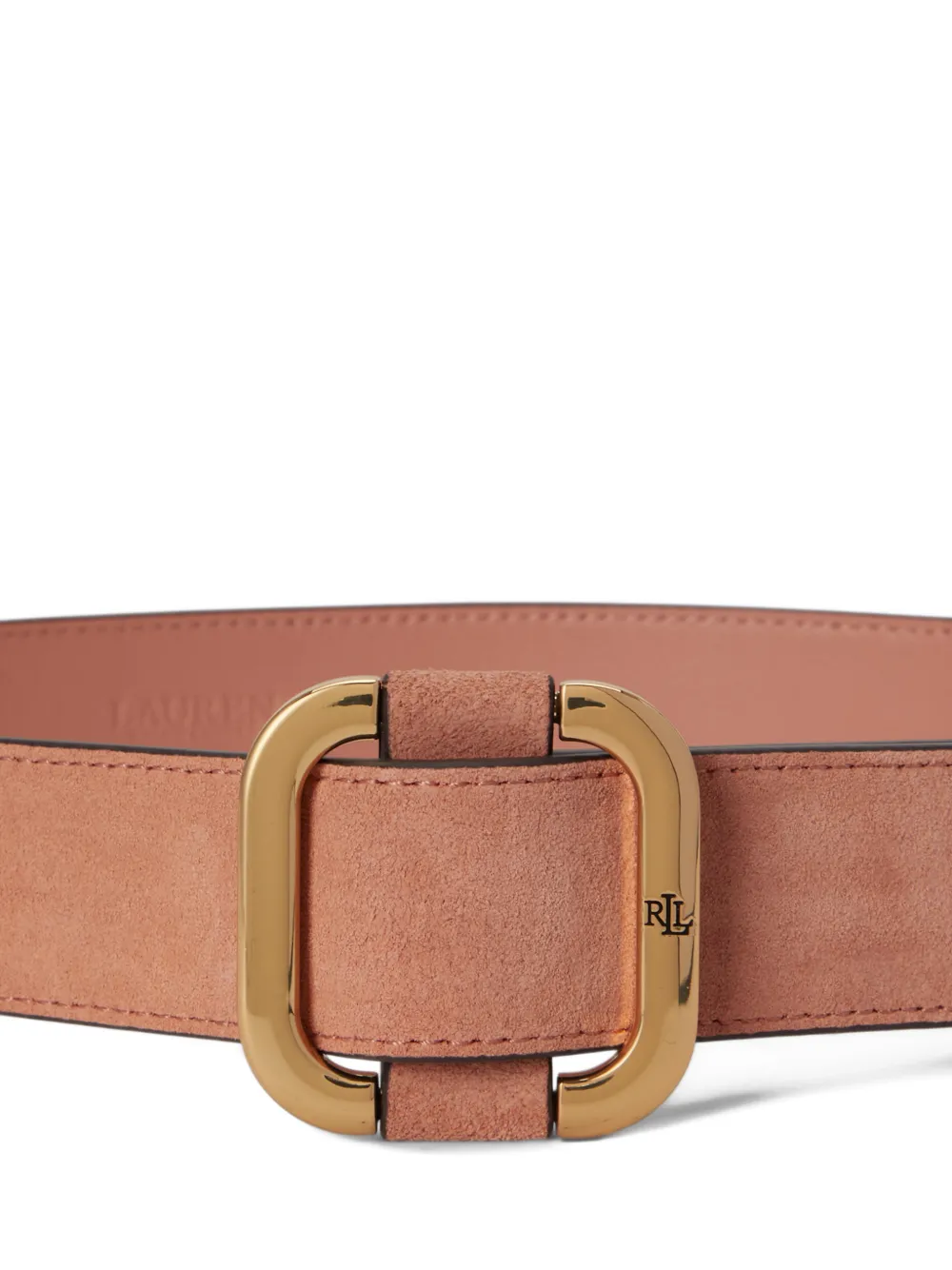 Lauren Ralph Lauren Suède riem met gesp Roze