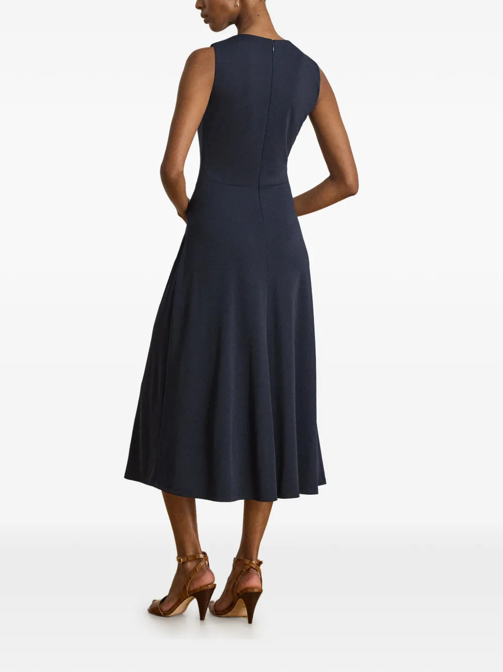 Lauren Ralph Lauren Midi-jurk met gedraaide voorkant Blauw