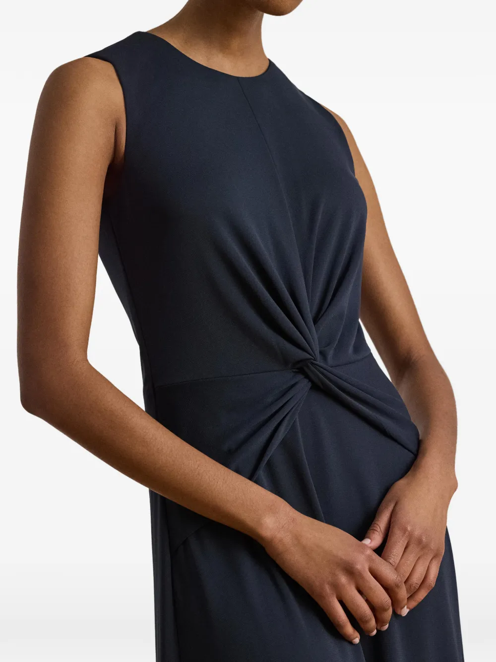 Lauren Ralph Lauren Midi-jurk met gedraaide voorkant Blauw