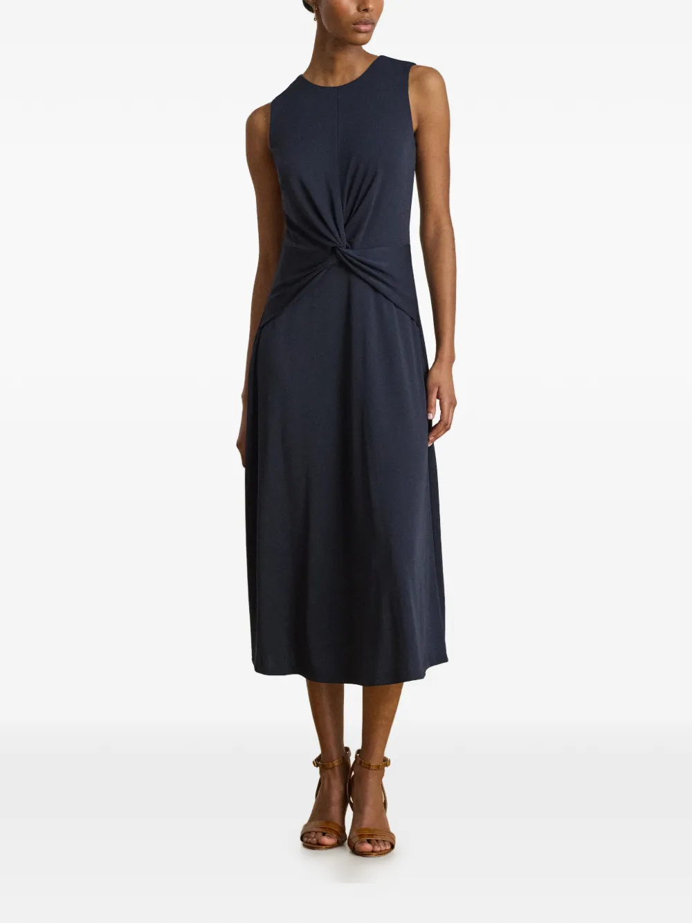 Lauren Ralph Lauren Midi-jurk met gedraaide voorkant Blauw