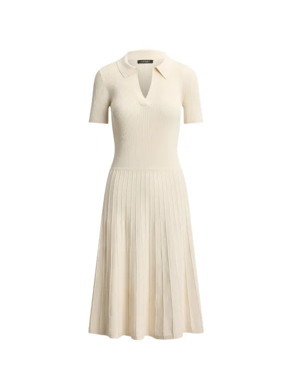rib short sleeve midi dress Women's Rib Short Sleeve Split Midi Dress