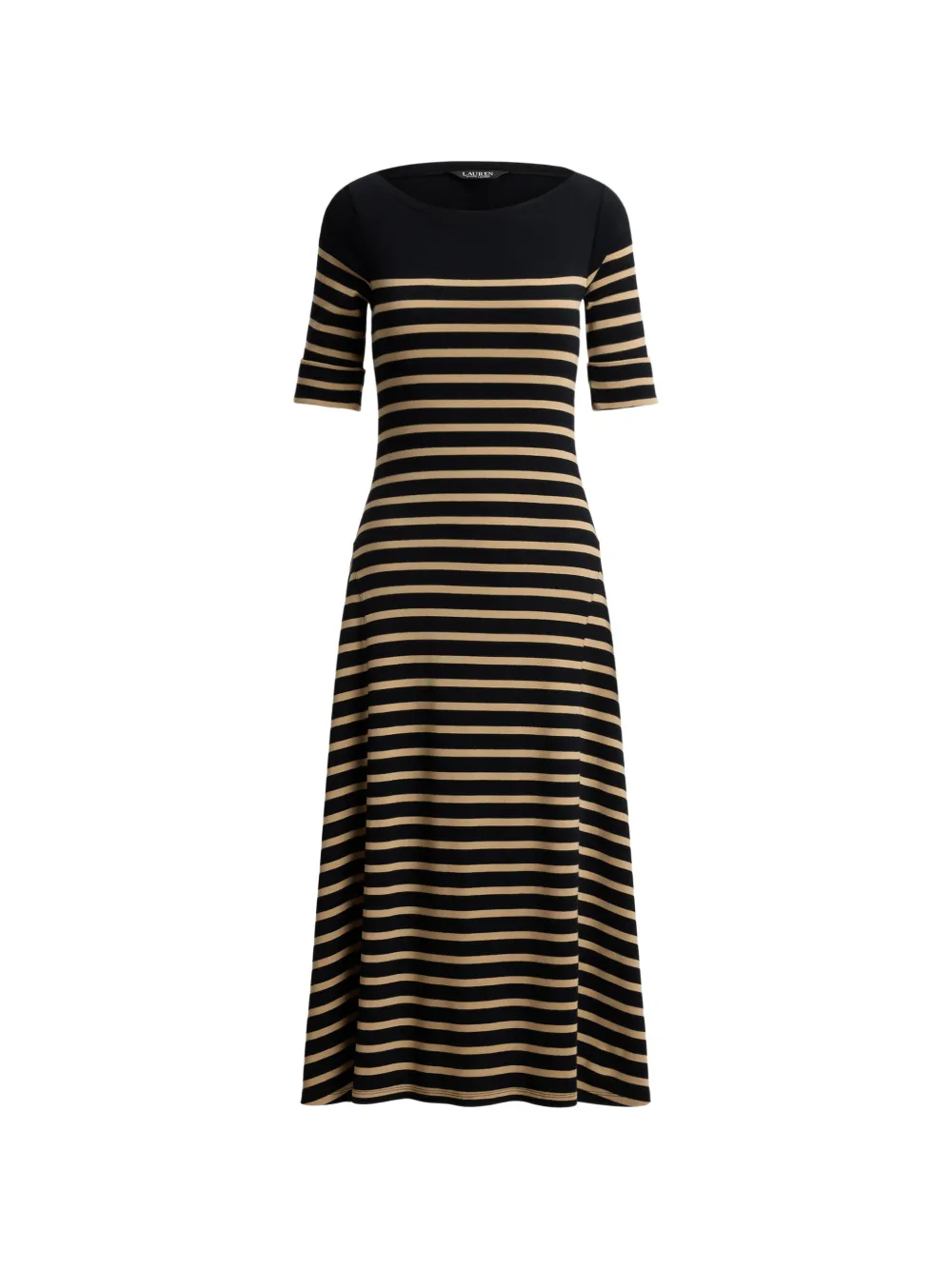 Lauren Ralph Lauren Abito midi a coste - Nero
