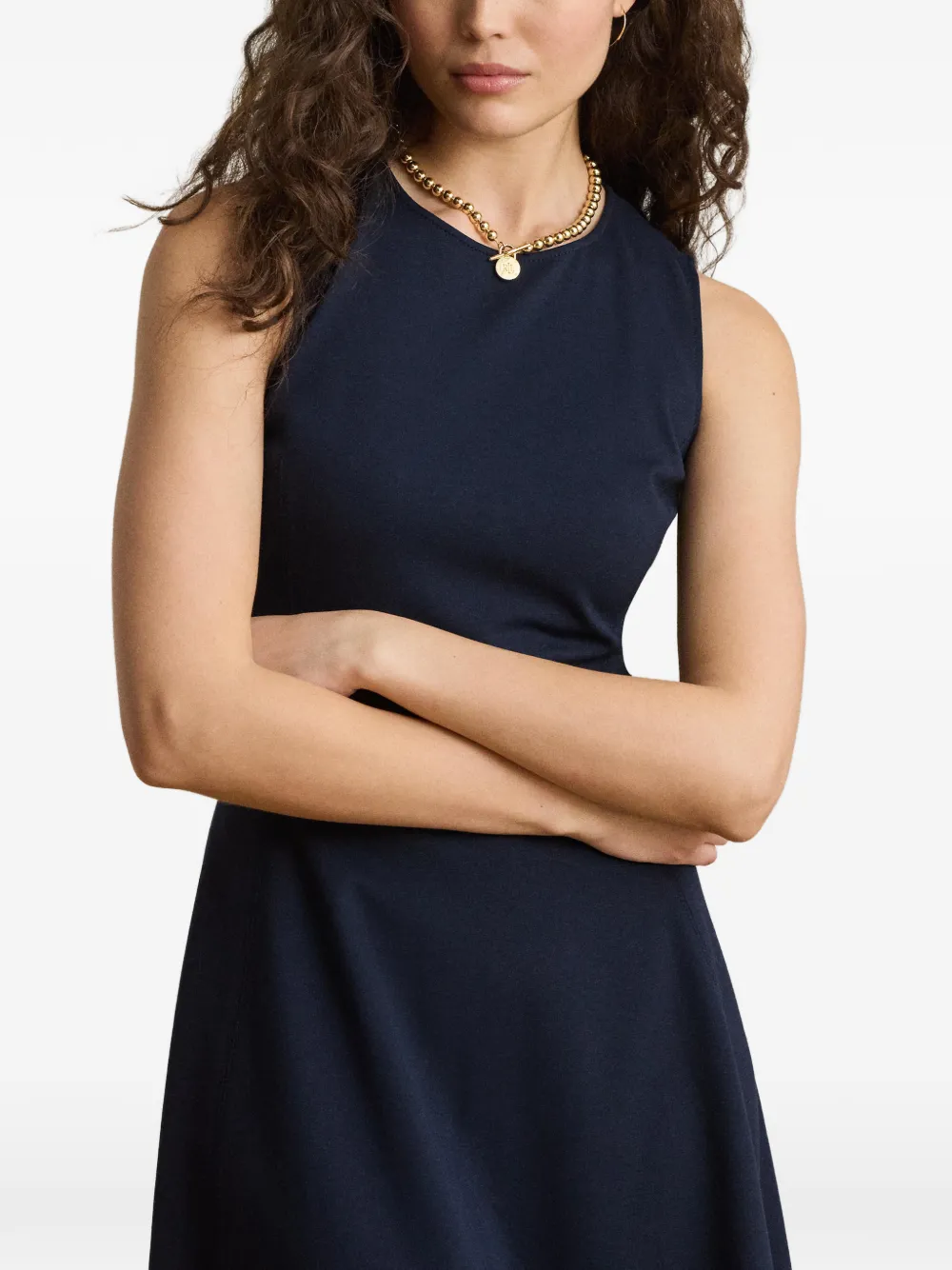 Lauren Ralph Lauren Mouwloze midi-jurk met prinsessenzoom Blauw