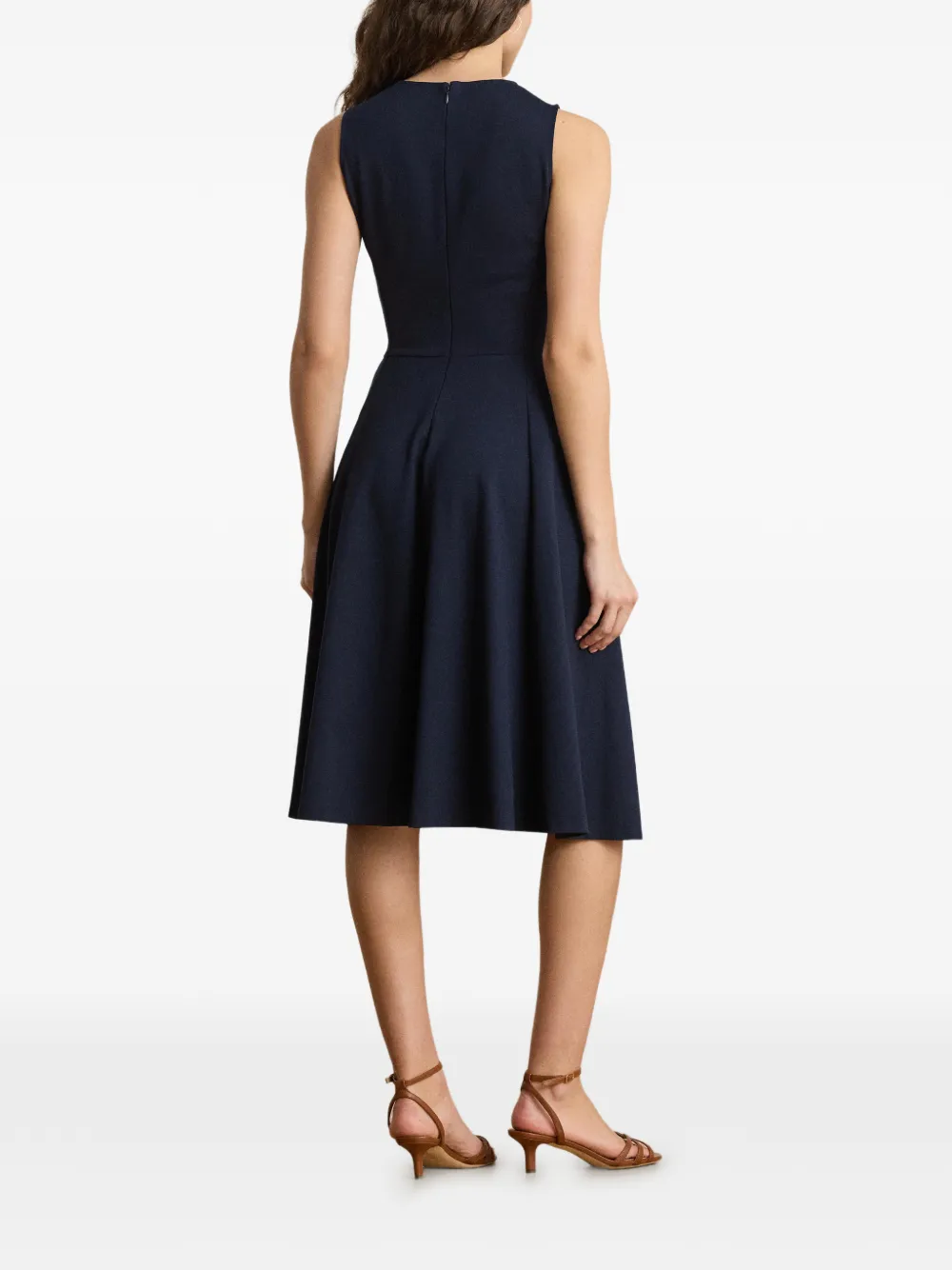 Lauren Ralph Lauren Mouwloze midi-jurk met prinsessenzoom Blauw