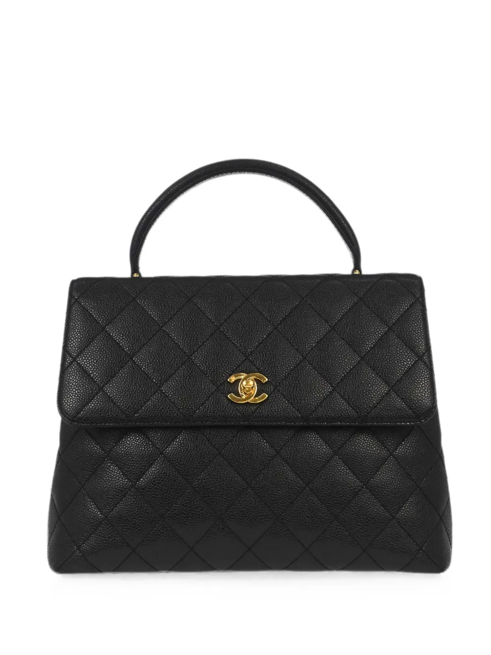 CHANEL Pre-Owned Borsa a mano Kelly Caviar trapuntata 2005 - Nero