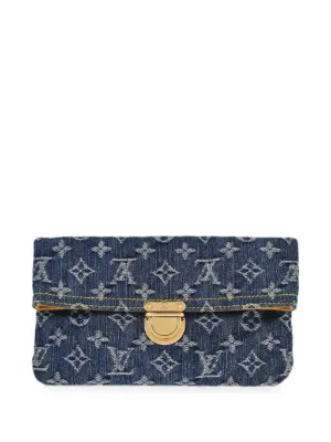 Louis Vuitton Pre-Owned 2006 Monogram Denim Clutch Bag | Blue