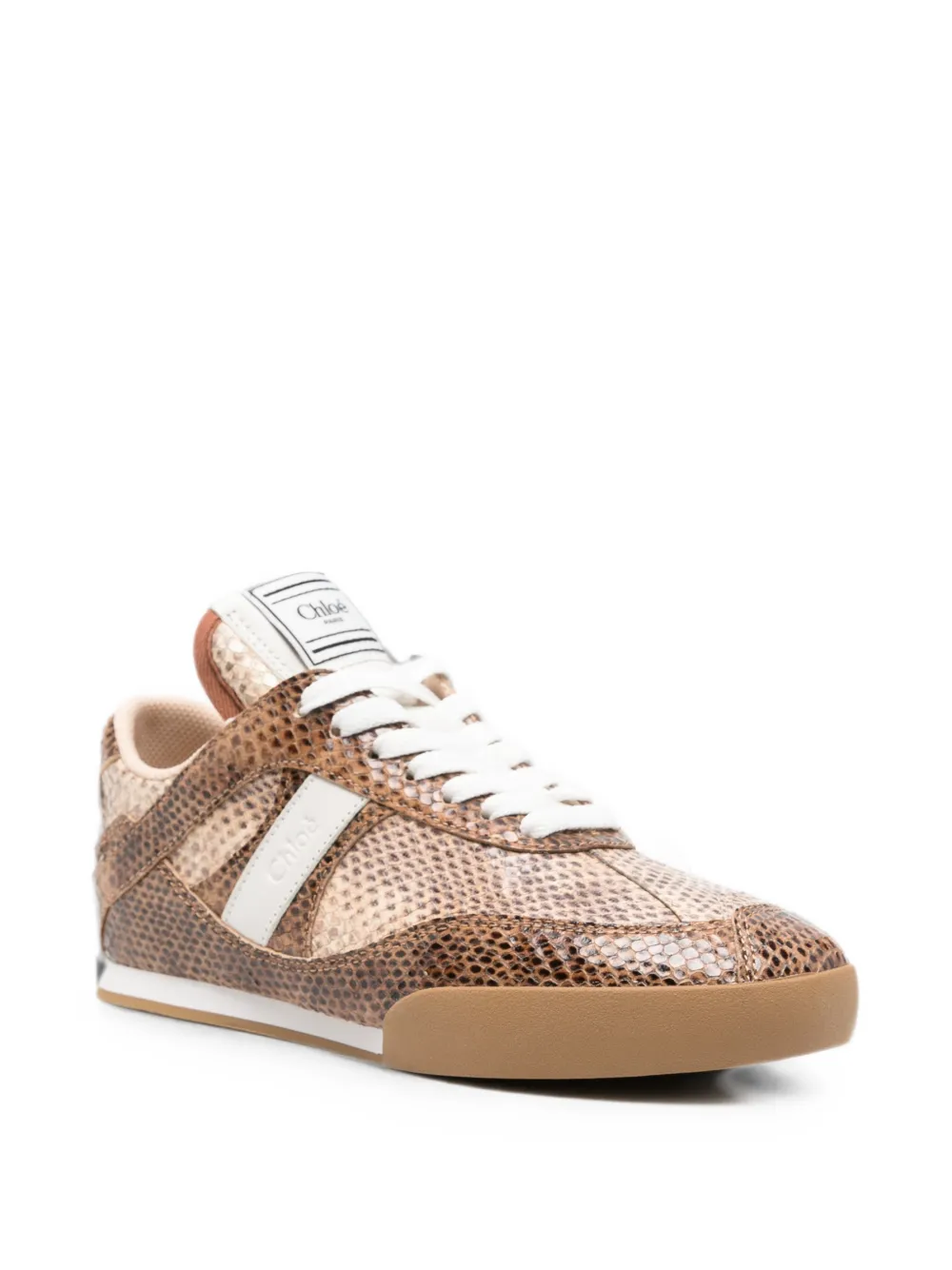 Chloé Kick snakeskin-effect sneakers Bruin