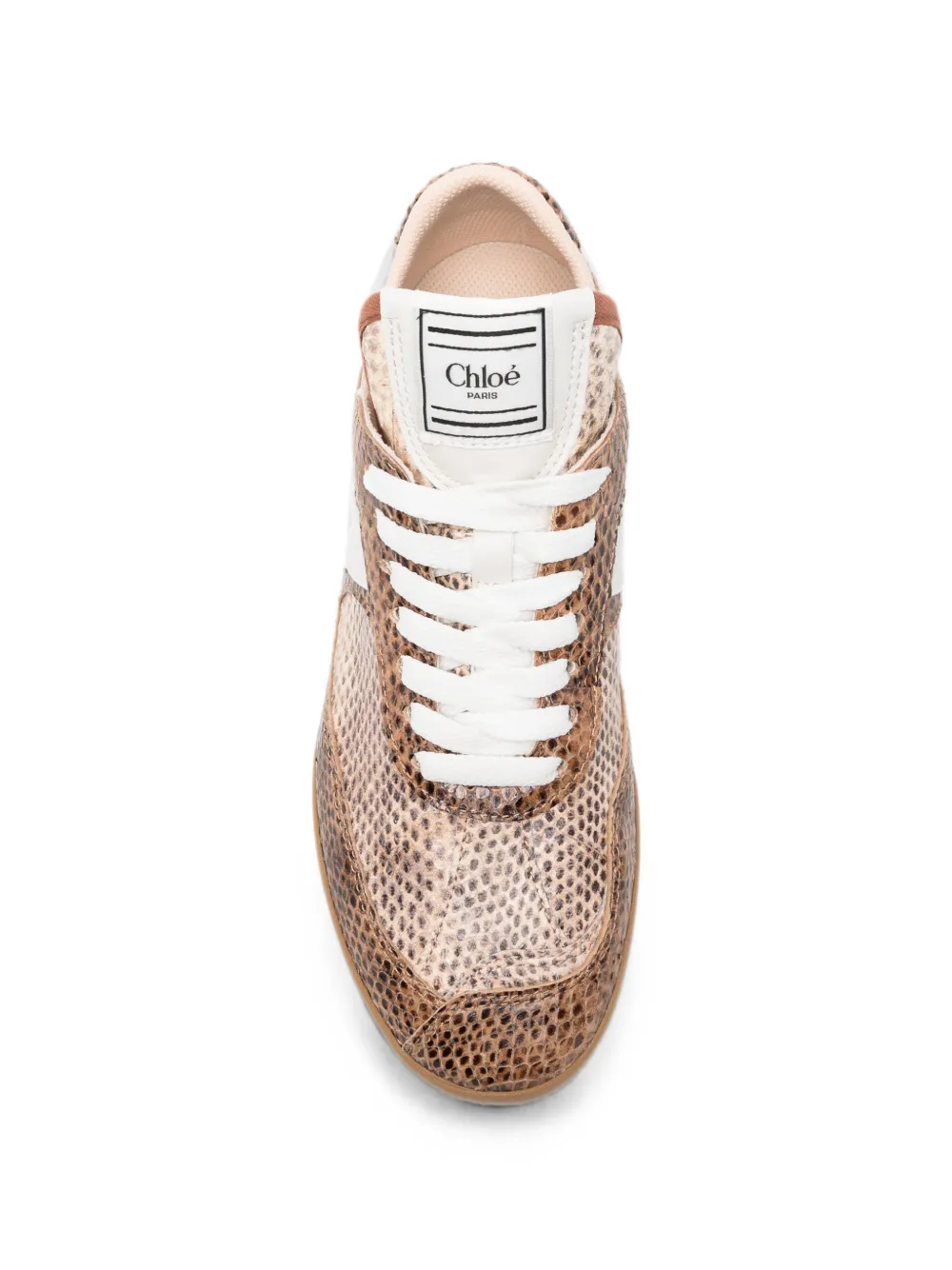 Chloé Kick snakeskin-effect sneakers Bruin