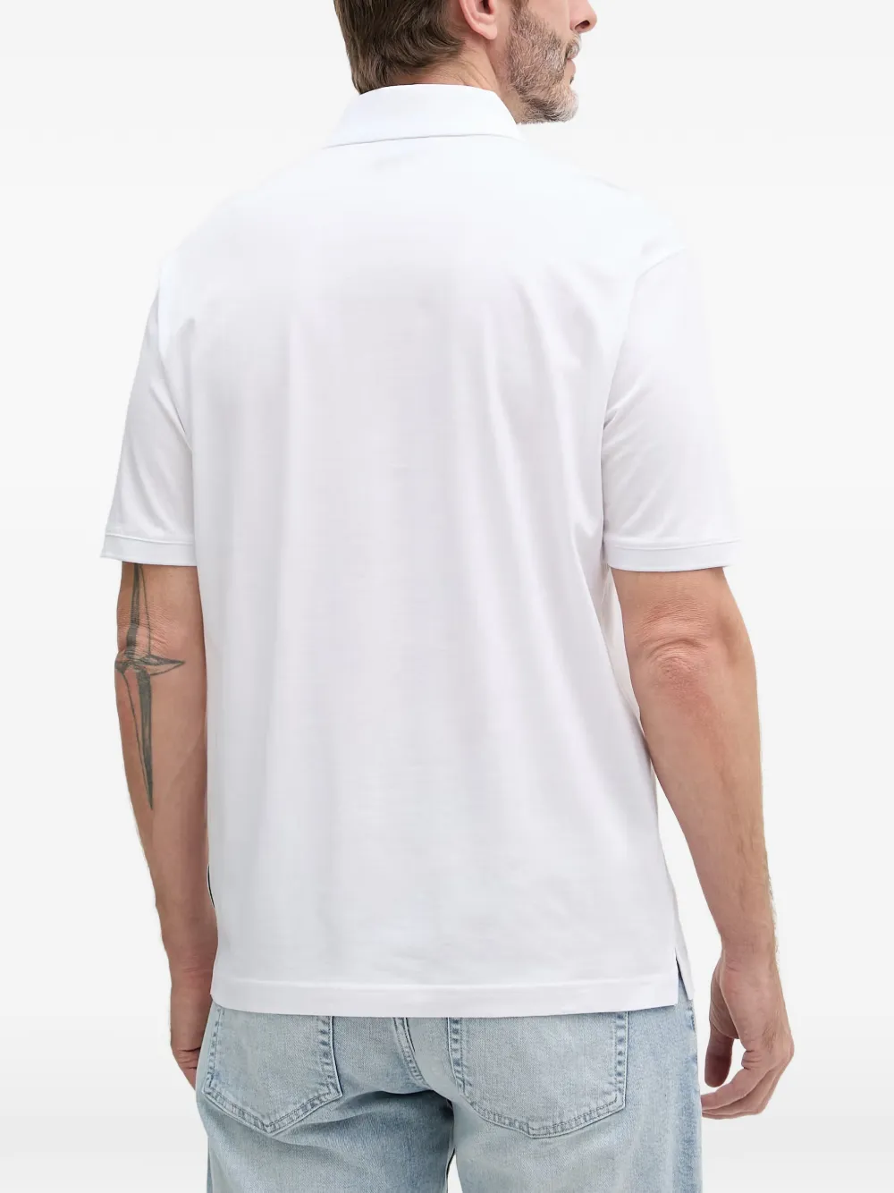 Armani Exchange Poloshirt met rits Wit