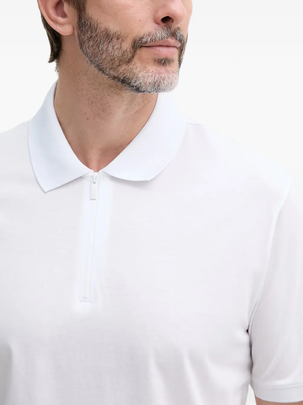 Armani Exchange Poloshirt met rits Wit