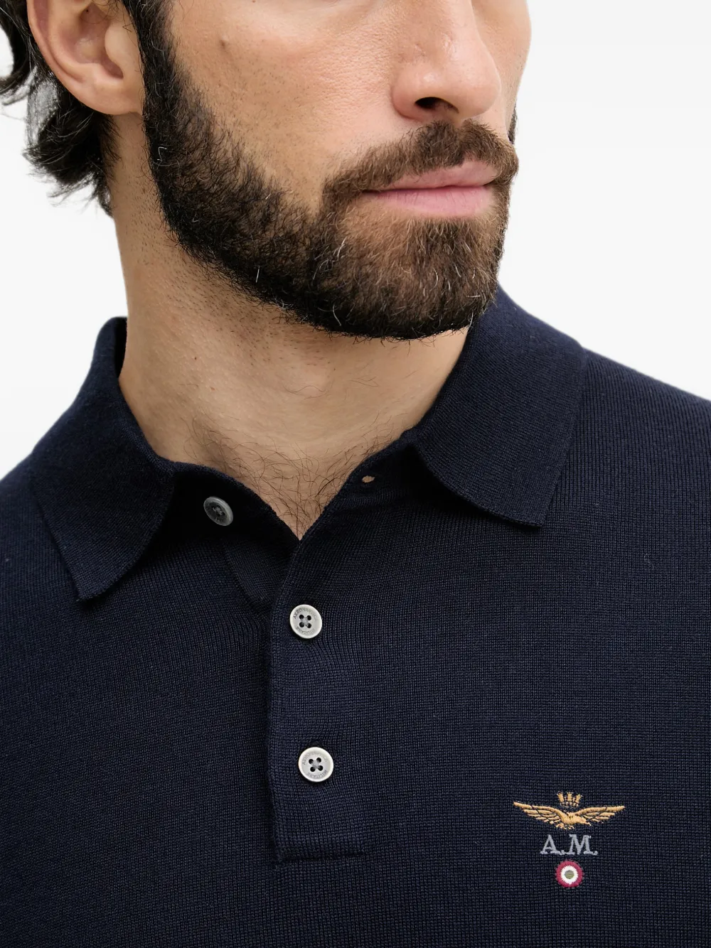 Aeronautica Militare Sweater met geborduurd logo Blauw