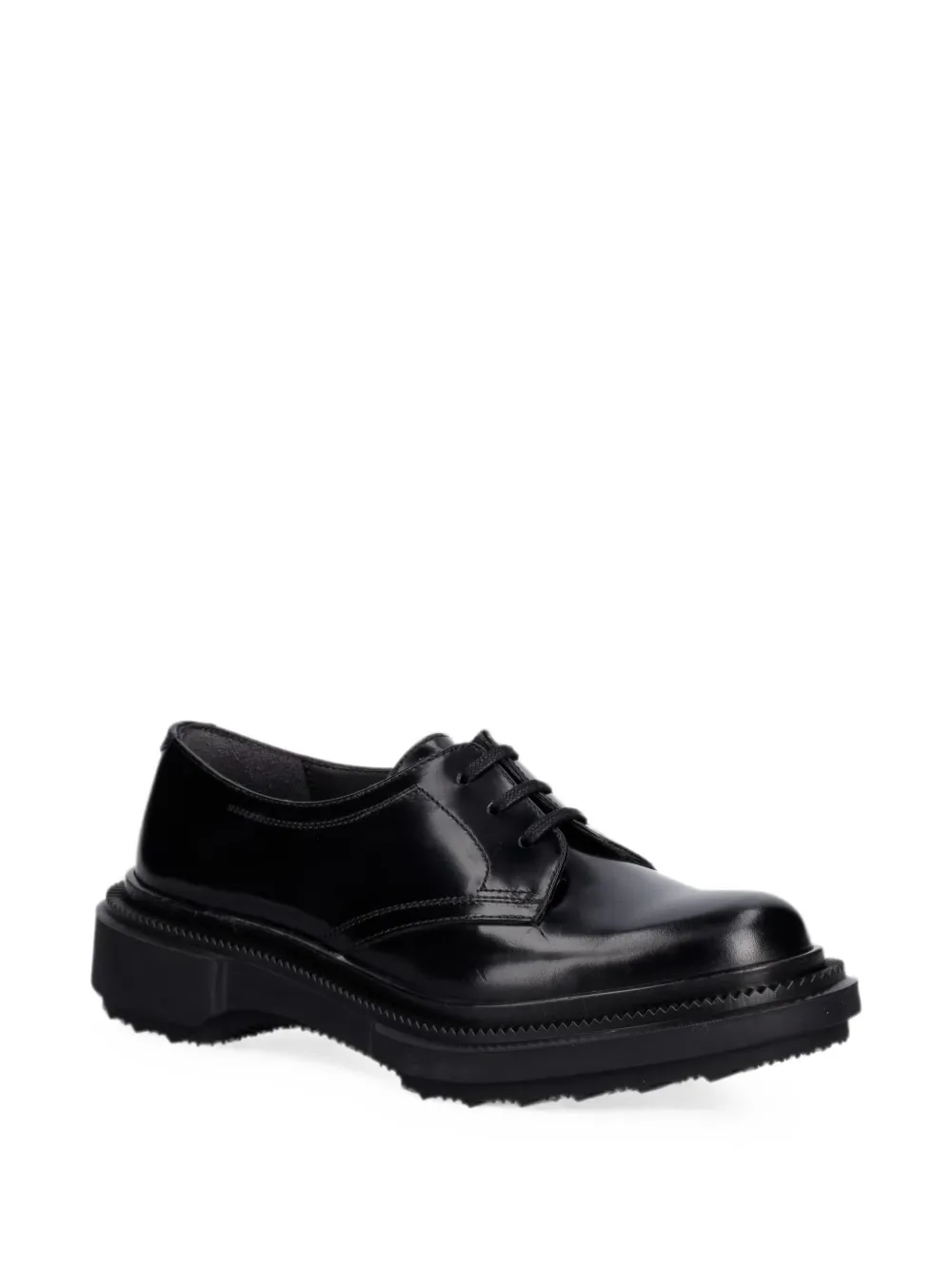 Adieu Paris polished leather derby shoes Zwart