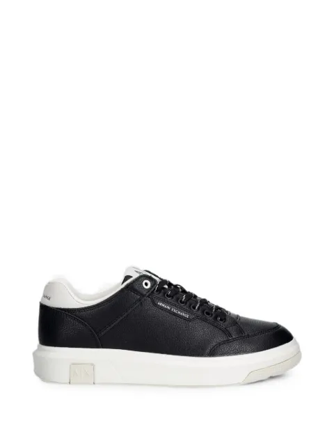 Armani Exchange logo-patch pebbled sneakers