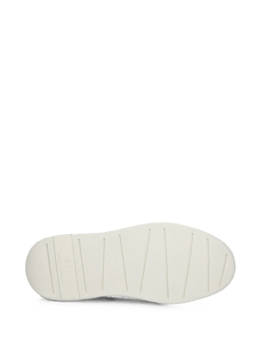 Armani Exchange logo-patch pebbled sneakers Zwart