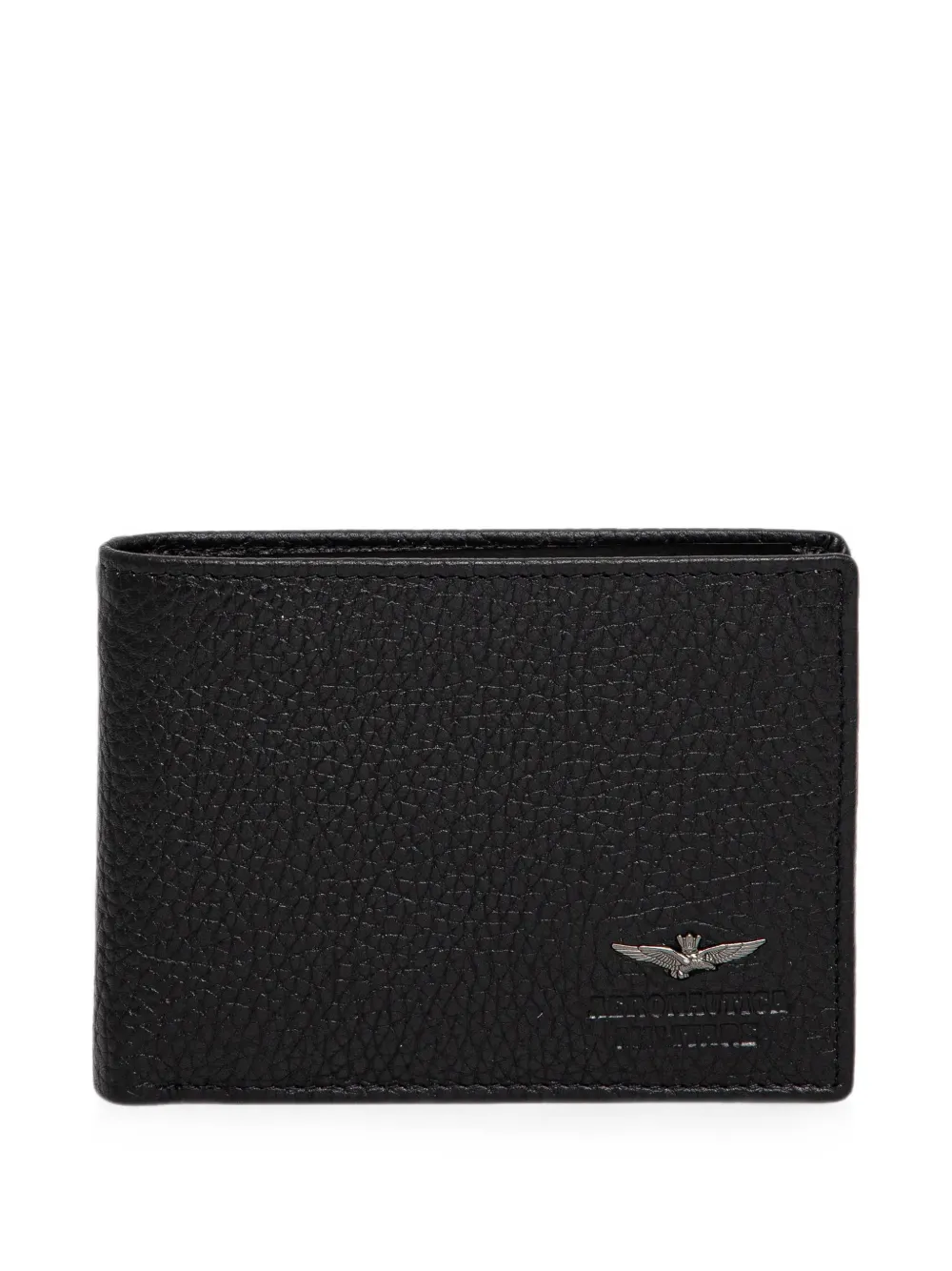 Aeronautica Militare logo-plaque bifold wallet - Nero