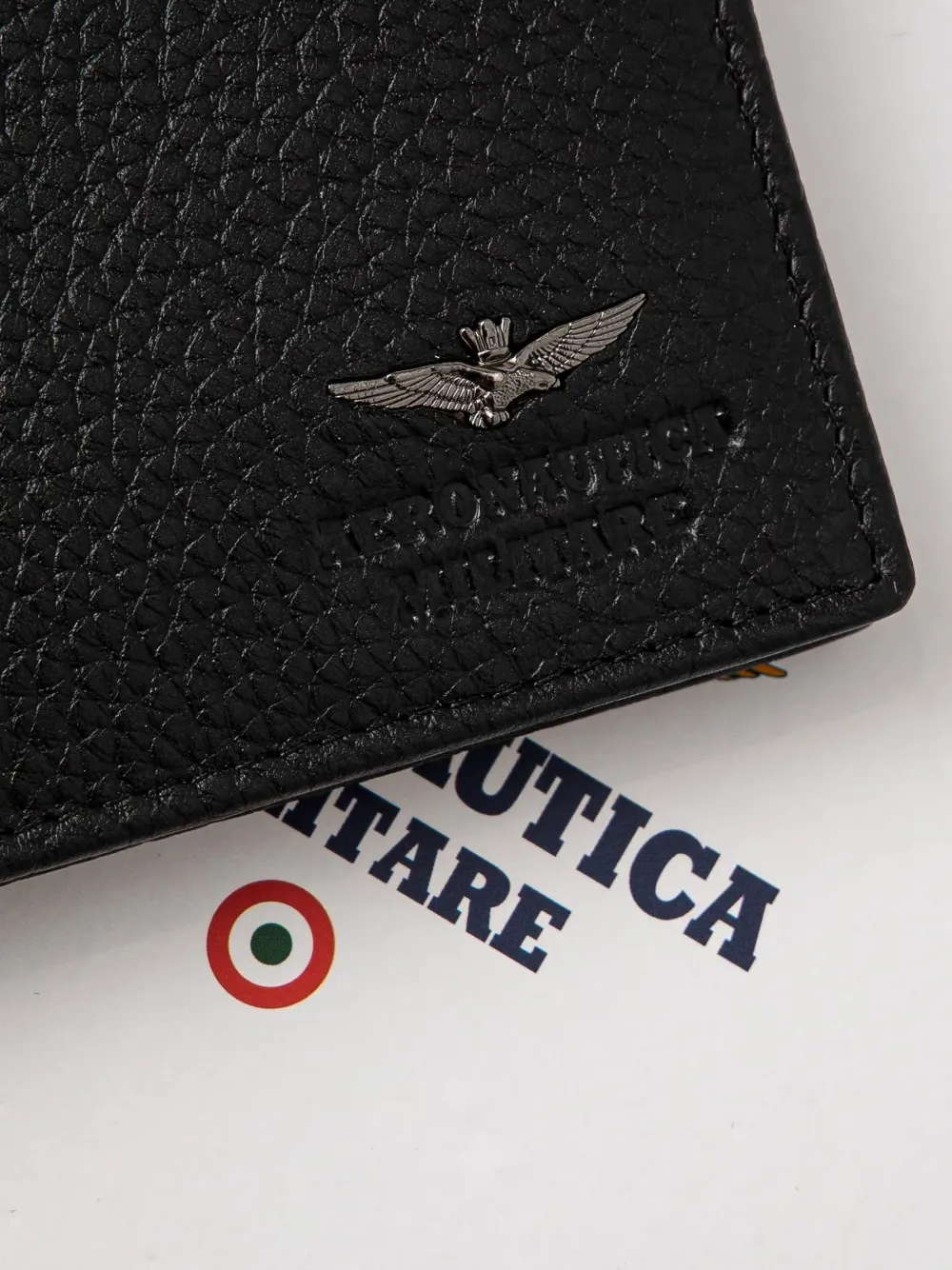 Aeronautica Militare Portemonnee met logoplakkaat Zwart
