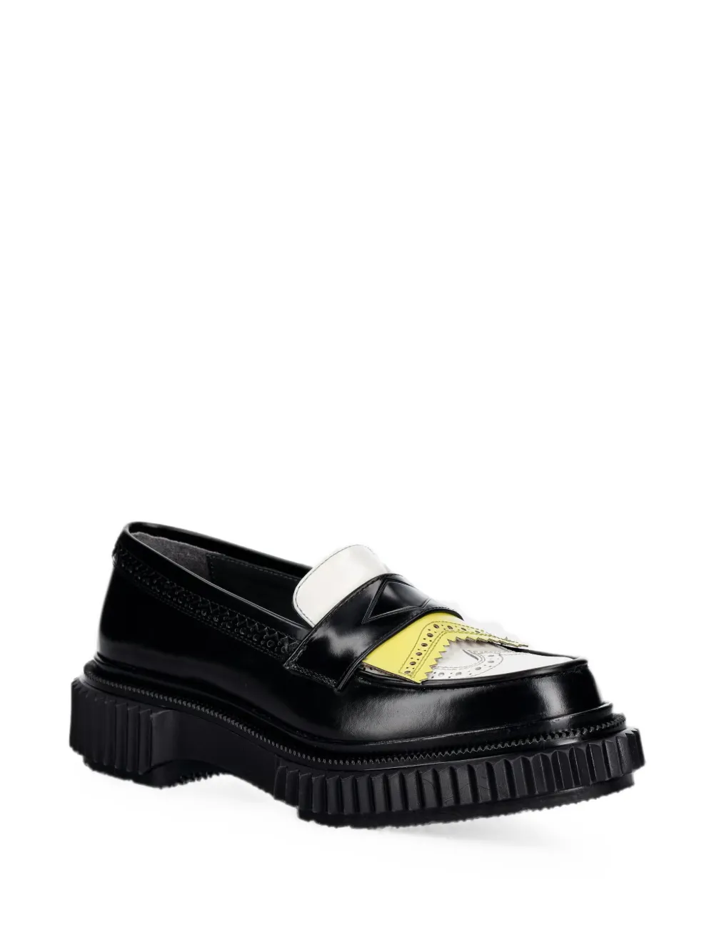 Adieu Paris brogue-detail platform loafers Zwart