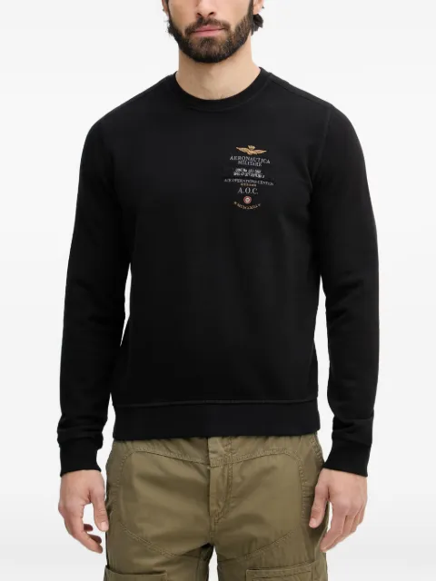 Aeronautica Militare embroidered logo-patch sweater