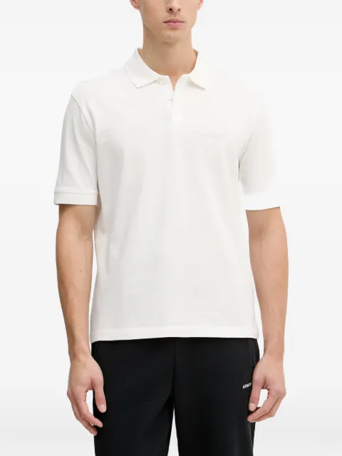 Armani Exchange logo-embroidered piqué polo shirt