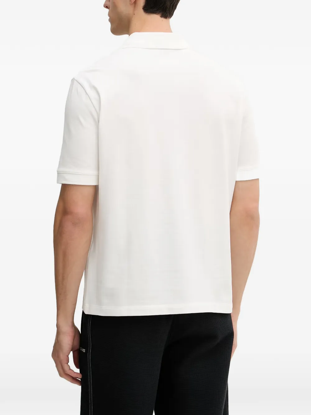 Armani Exchange Piqué poloshirt met geborduurd logo Wit