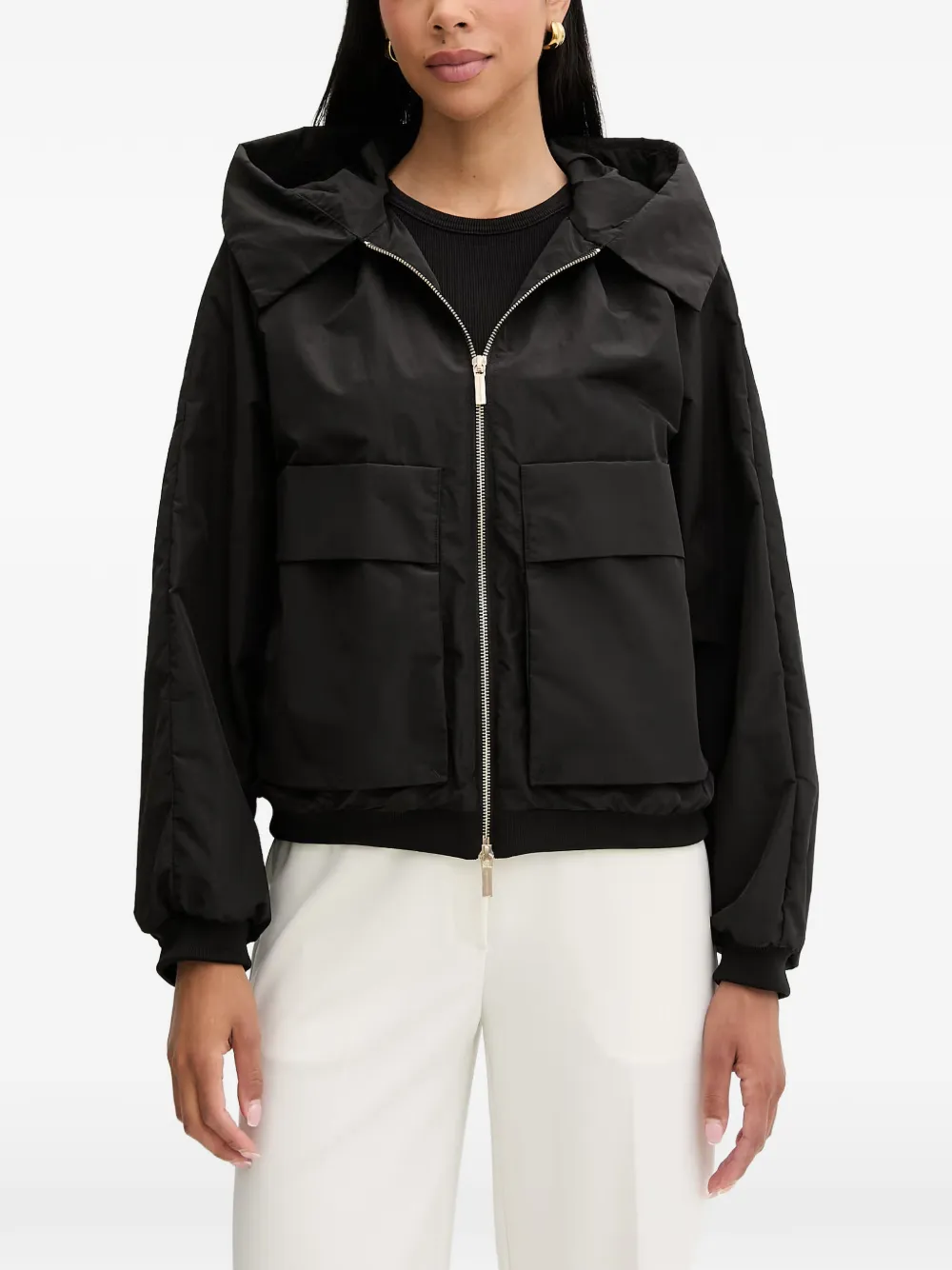 Armani Exchange hooded flap-pocket jacket - Nero