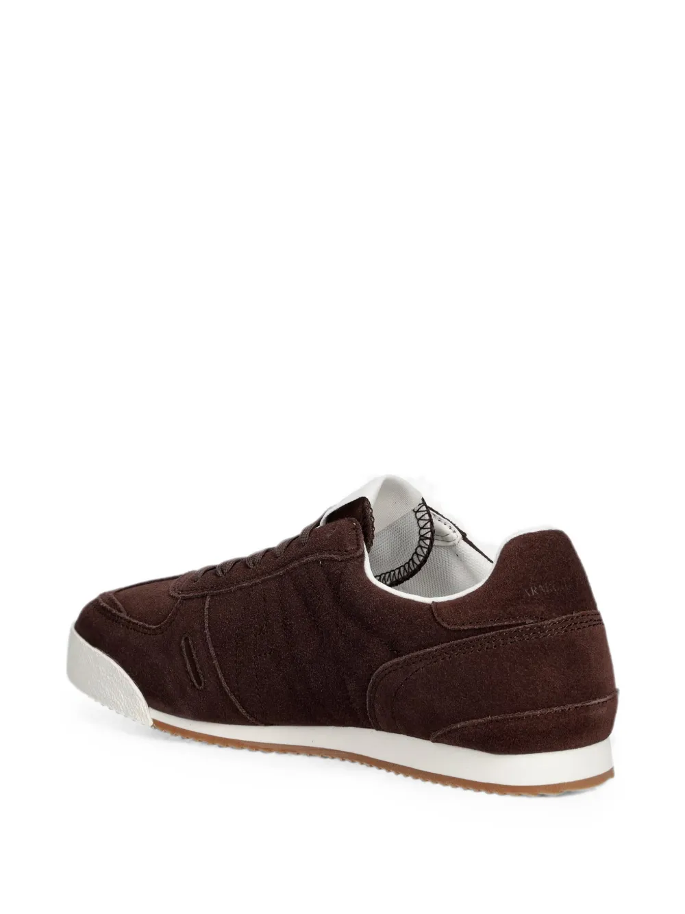 Armani Exchange logo-appliqué suede sneakers Bruin