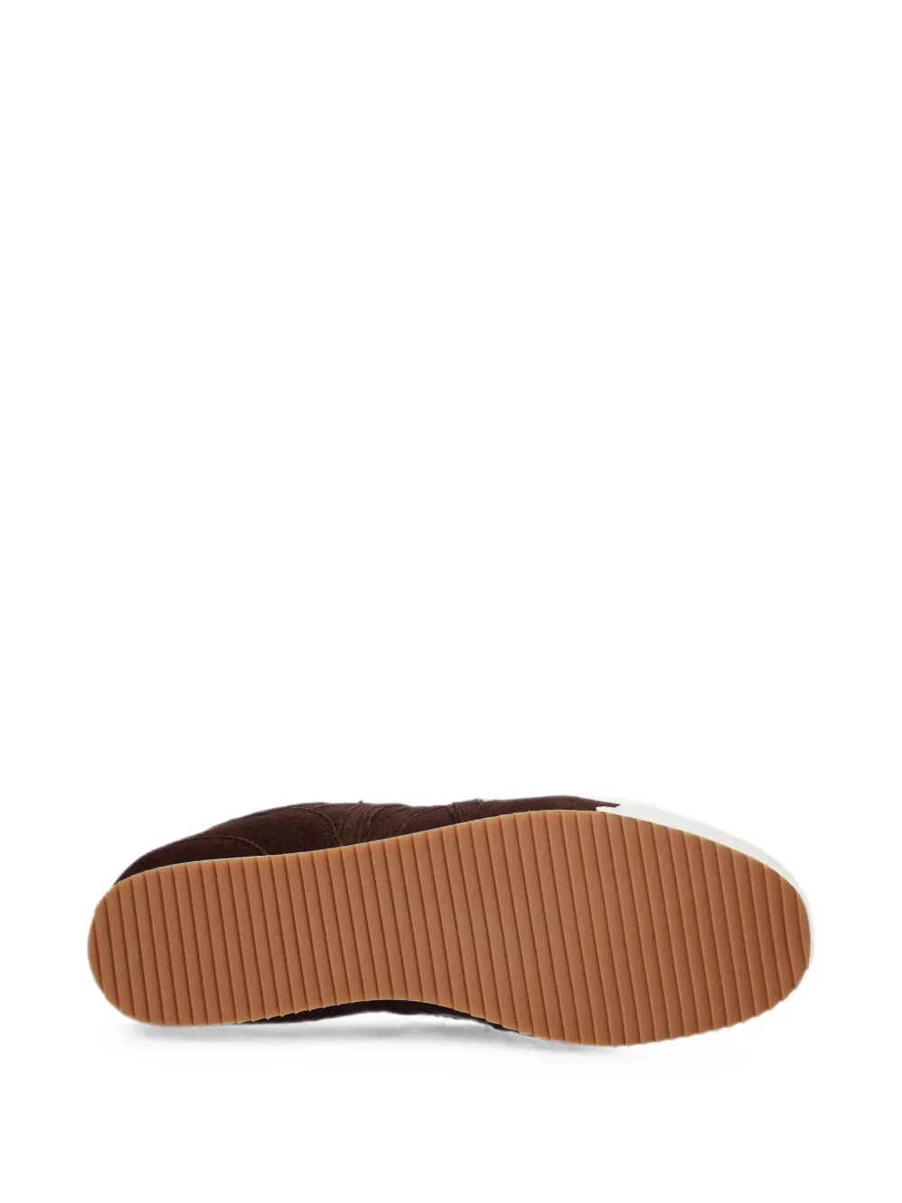 Armani Exchange logo-appliqué suede sneakers Bruin