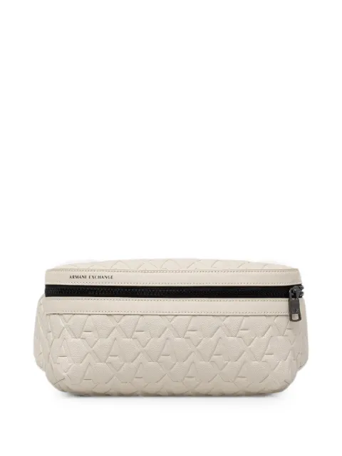 Armani Exchange riñonera con logo en relieve