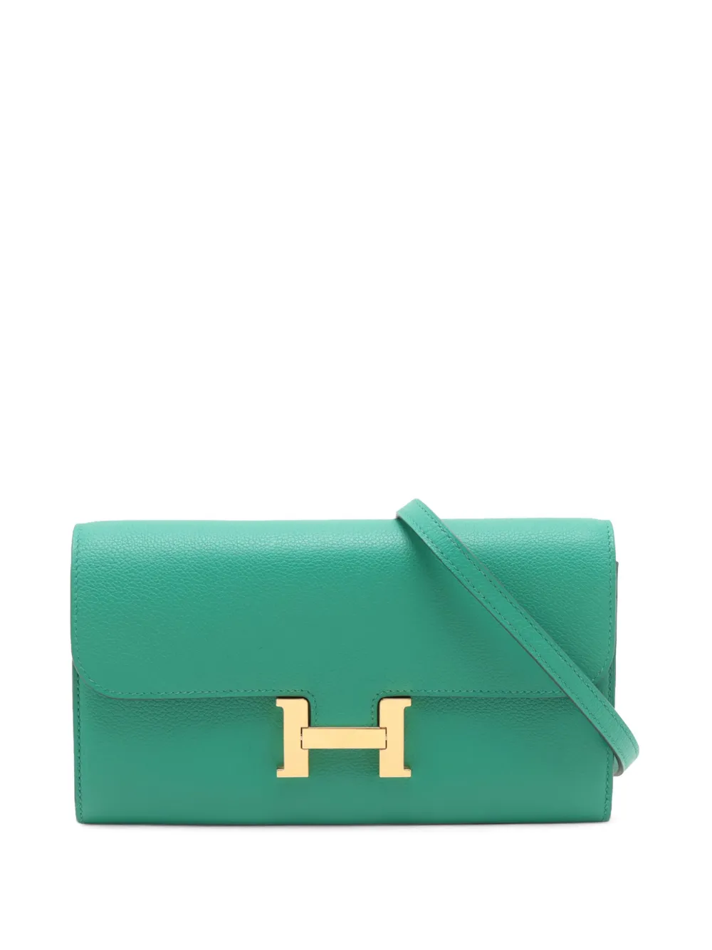 Hermès Pre-Owned 2024 Evercolor Constance Long To Go Wallet crossbody bag - Green