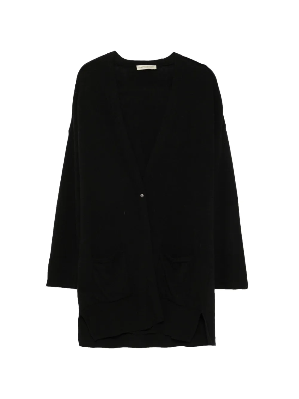 SERGIO MORETTI FIRENZE open-front patch-pocket cardigan - Nero