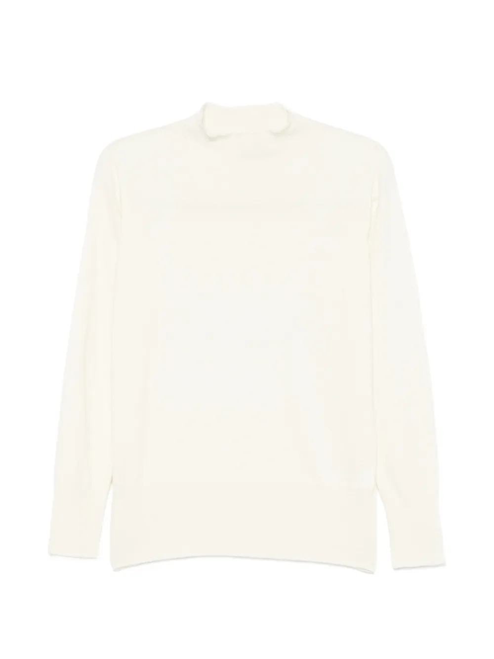 SERGIO MORETTI FIRENZE mock-neck ribbed-trim sweater - Bianco