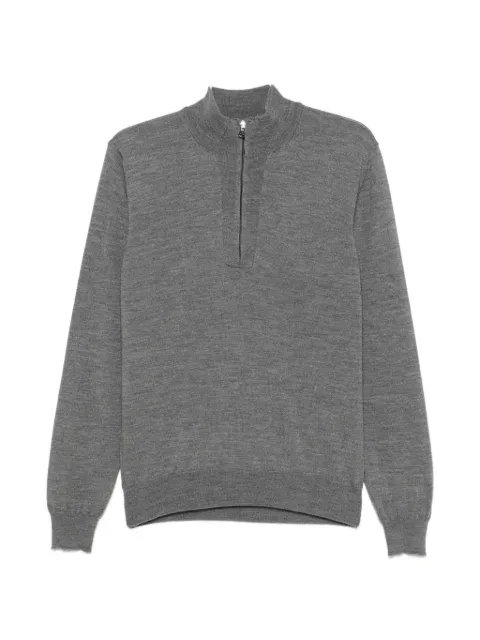 SERGIO MORETTI FIRENZE quarter-zip long-sleeve polo shirt