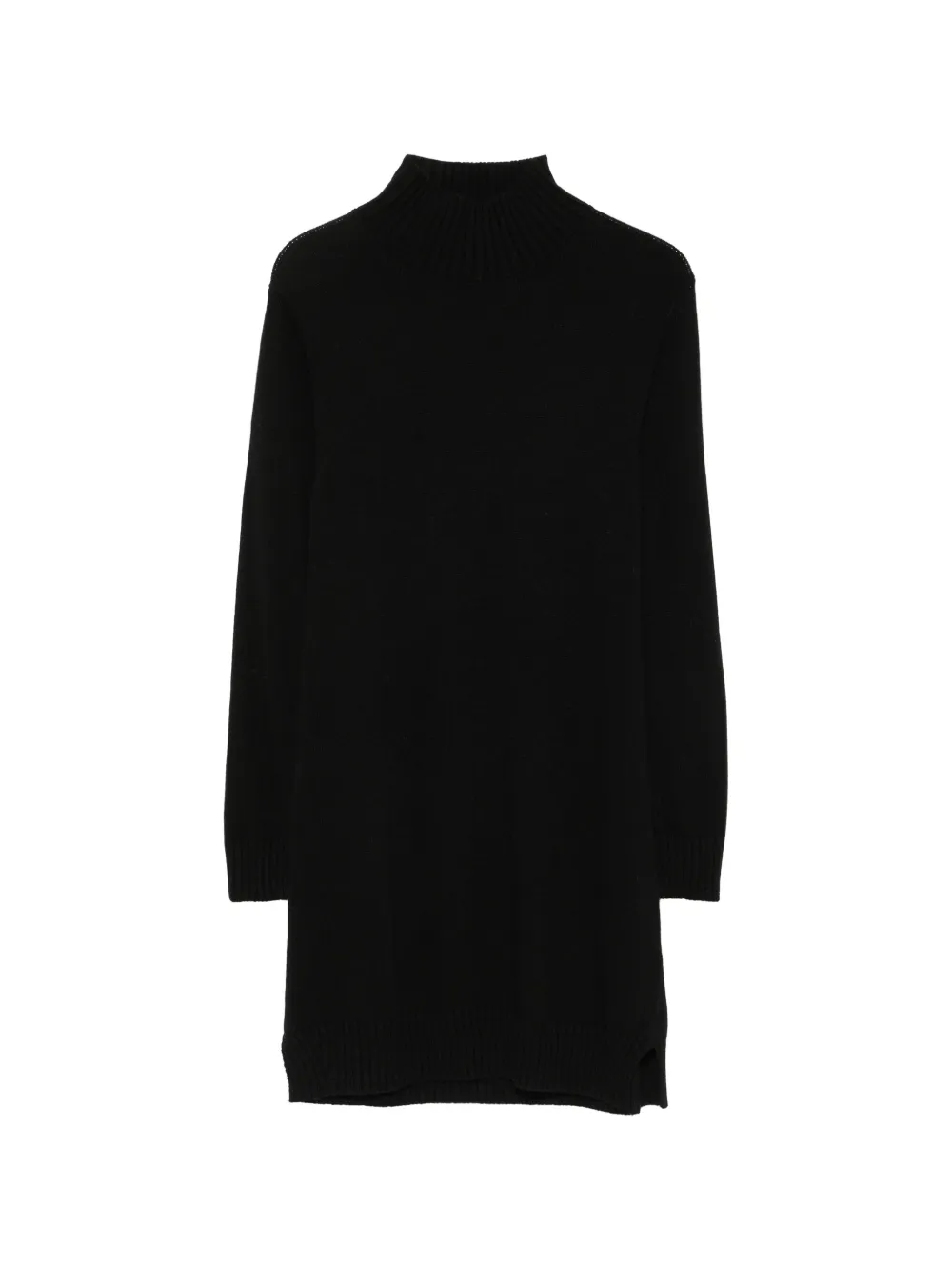 SERGIO MORETTI FIRENZE Geripptes Strickkleid - Schwarz