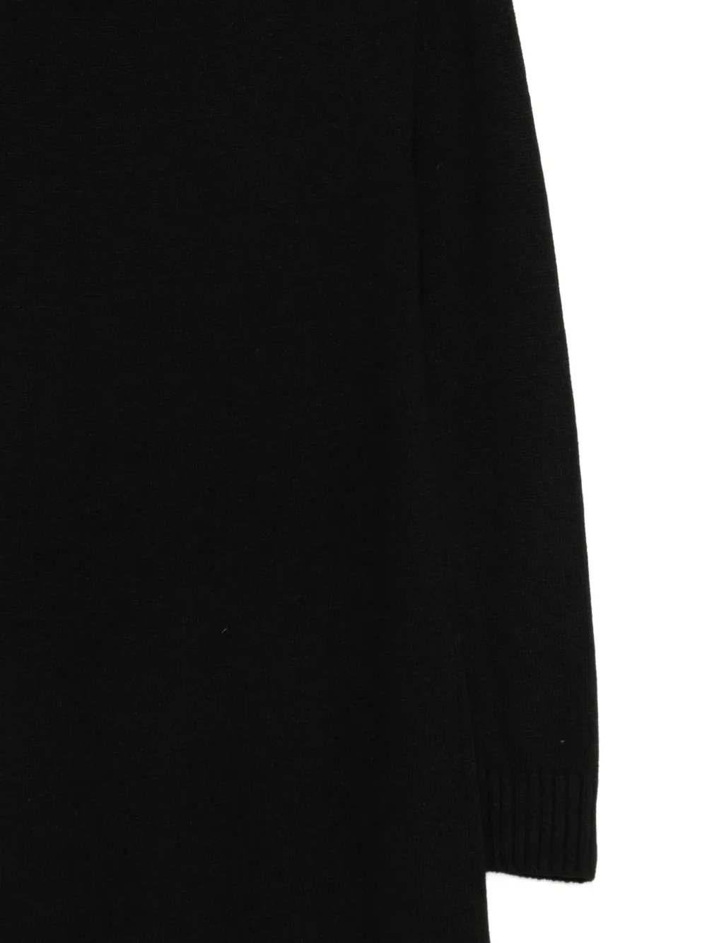 SERGIO MORETTI FIRENZE Ribgebreide mini-jurk met hoge hals Zwart