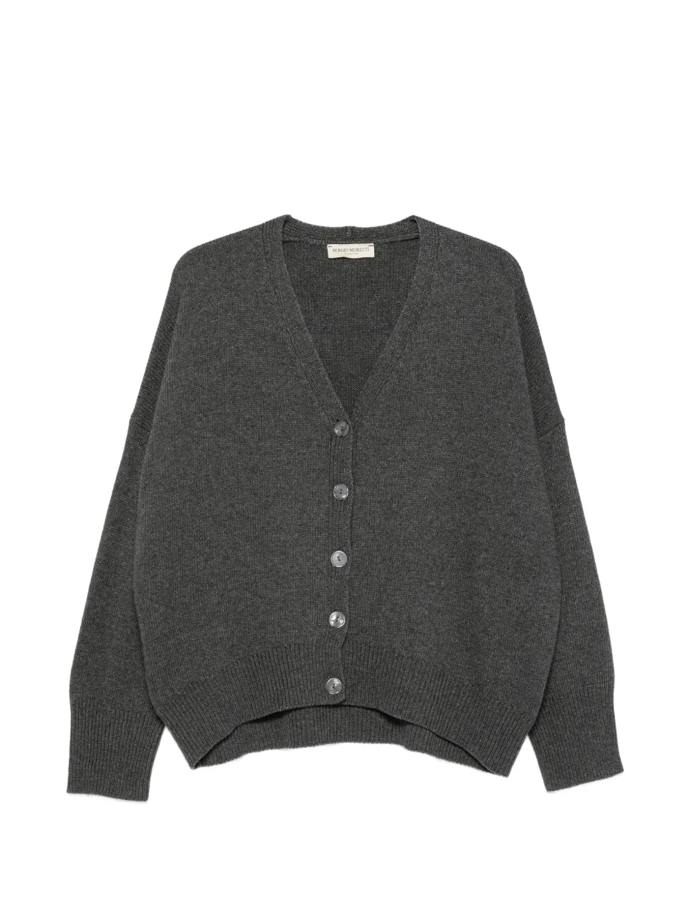 SERGIO MORETTI FIRENZE V-neck button-up cardigan - Grey