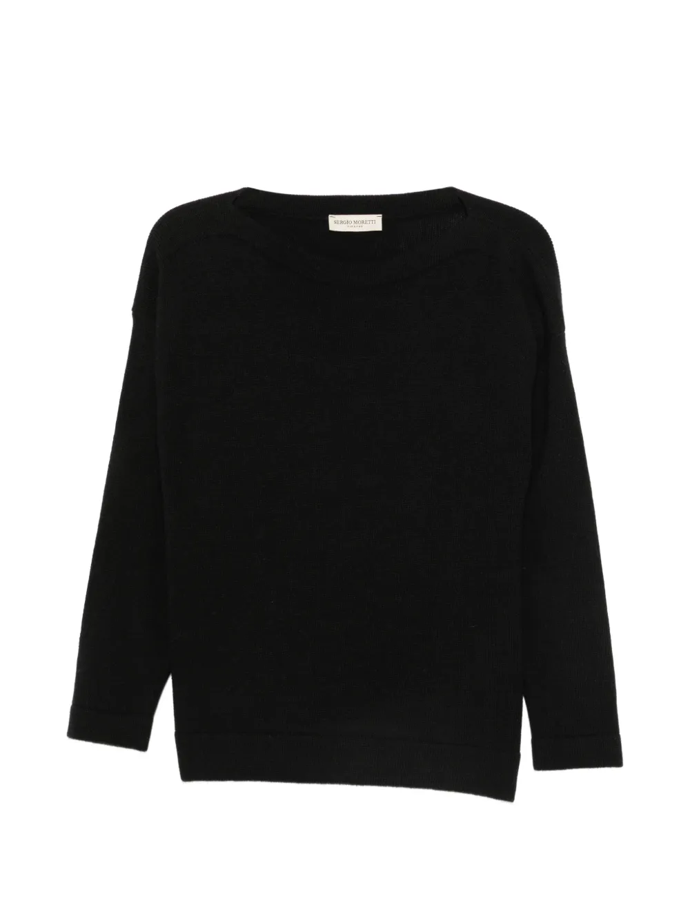 SERGIO MORETTI FIRENZE boat-neck long-sleeve sweater - Schwarz