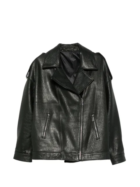 ADRIANNA FERETTI leather biker jacket