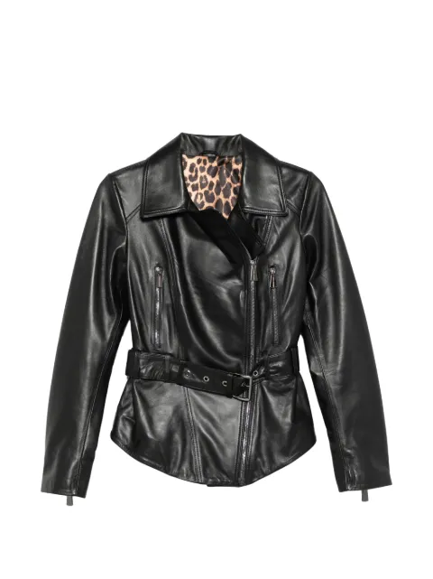 ADRIANNA FERETTI chaqueta biker con cinturón