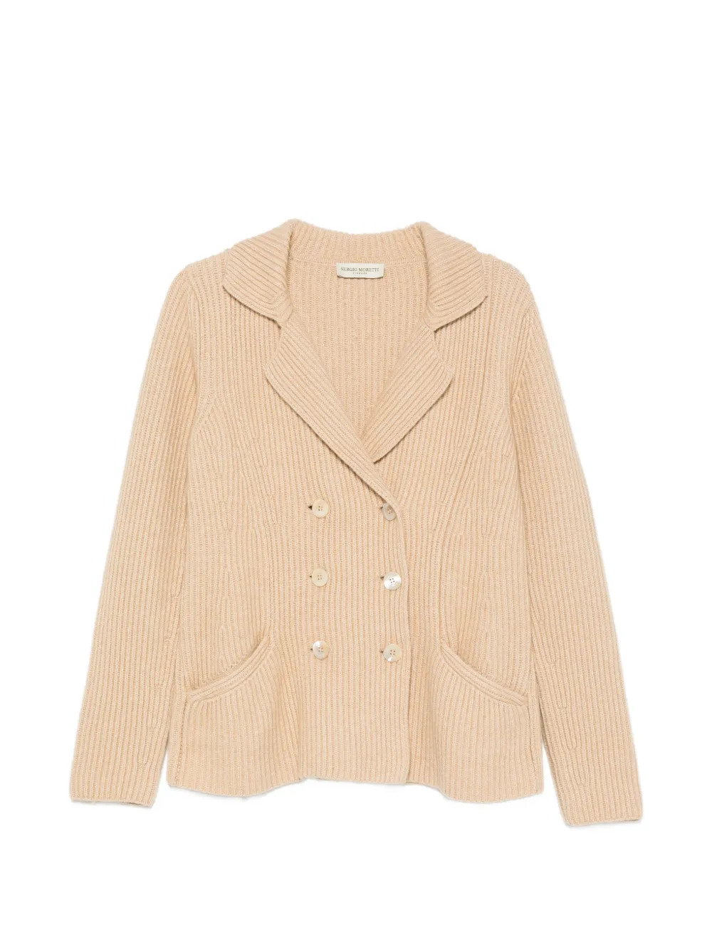 SERGIO MORETTI FIRENZE double-breasted ribbed-knit sweater - Toni neutri