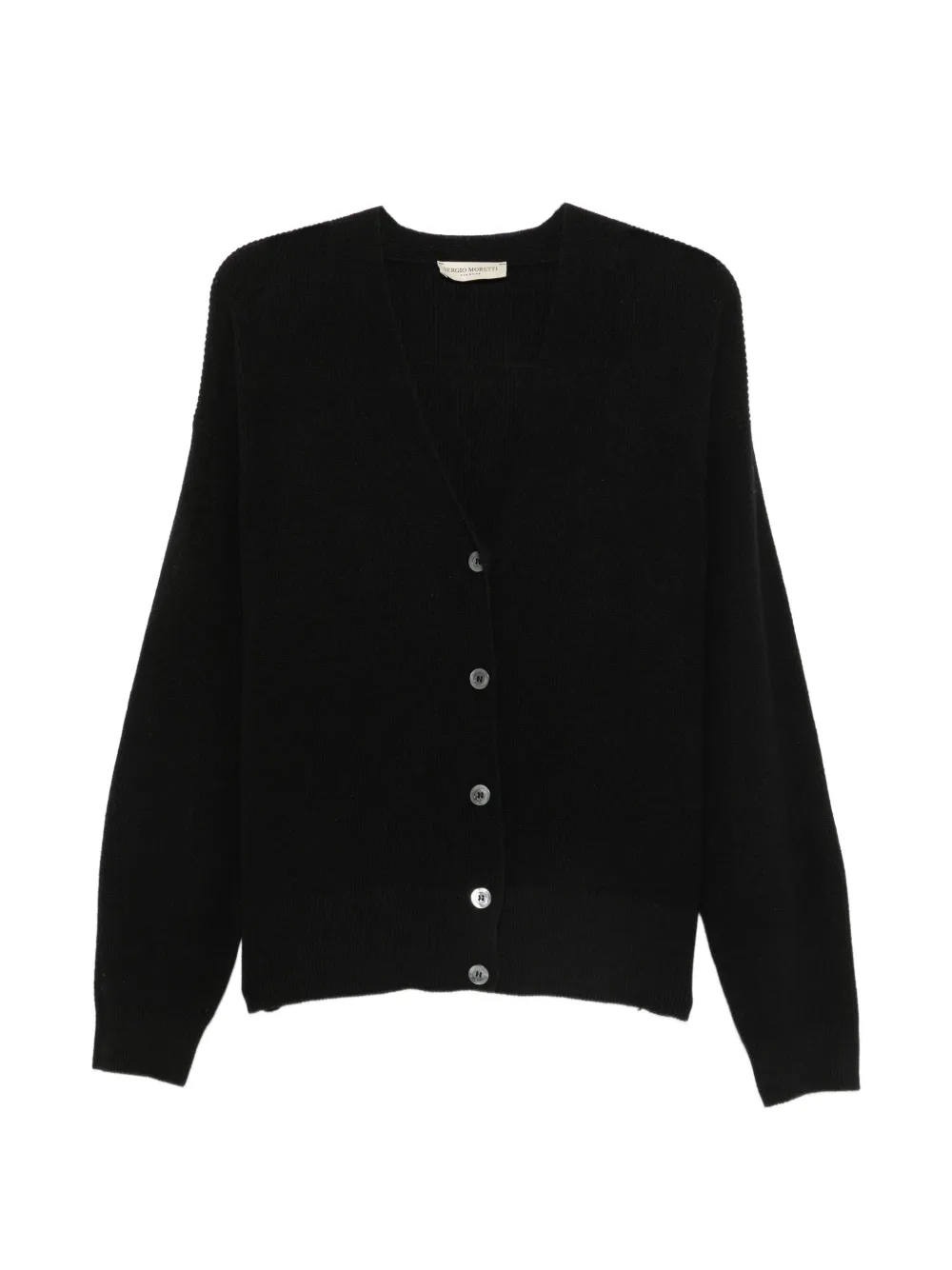 SERGIO MORETTI FIRENZE V-neck button-up cardigan - Black