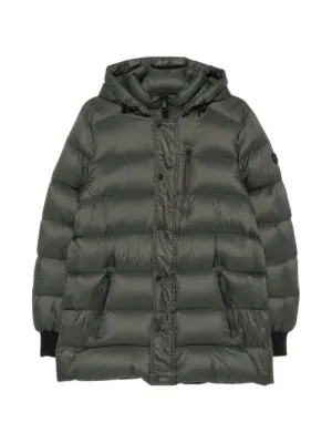 Sacai フーデッド パデッドコート | グリーン | FARFETCH JP
